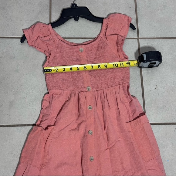 Cat & Jack Kids Girls Orange Smocked Summer Dress size L(10/12). - Picture 7 of 8